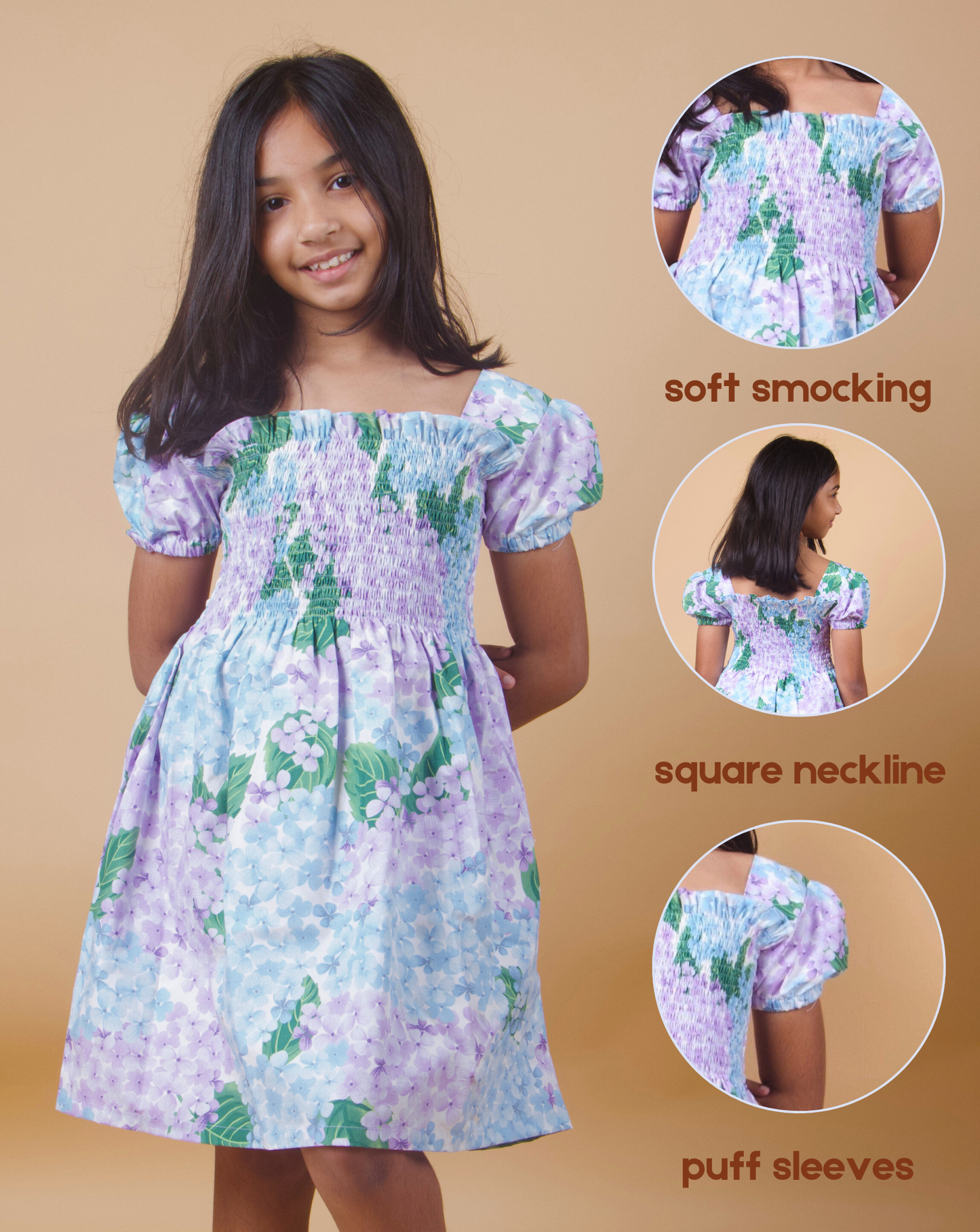 Blue Haze Smocking Frock