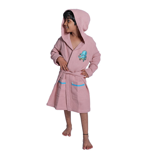 Pink Octopus Bathrobe