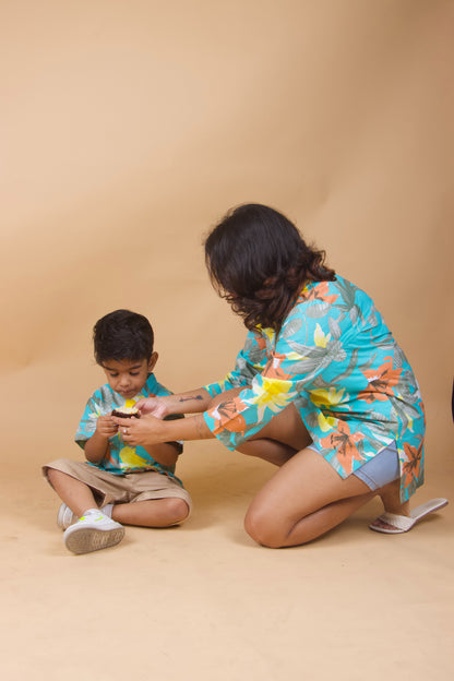 Summer Tropical Tunic For Moms