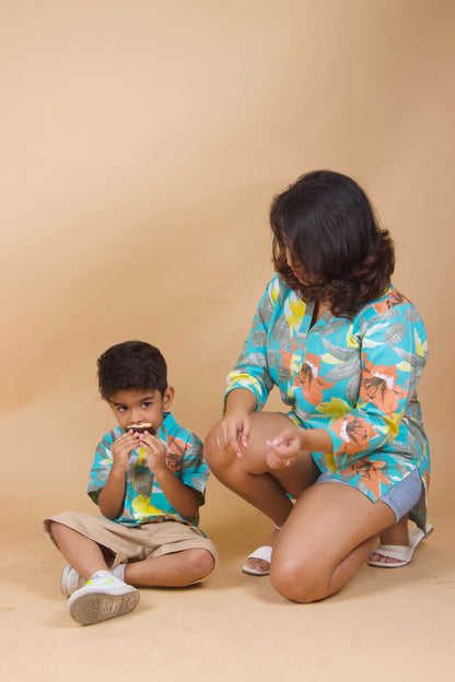 Summer Tropical Tunic For Moms