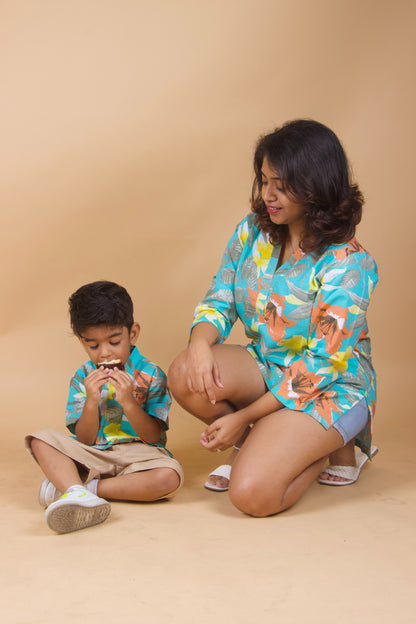 Summer Tropical Tunic For Moms